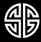 Logo von SynergyGrill schwarz weißes SG