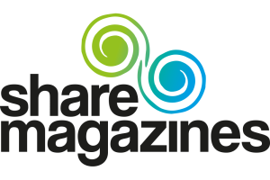 sharemagazines Logo schwarzer Schriftzug