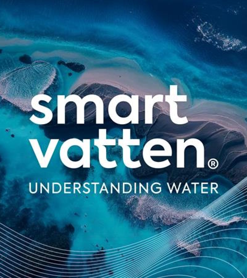 firmenlogo von smartvatten im Wasser