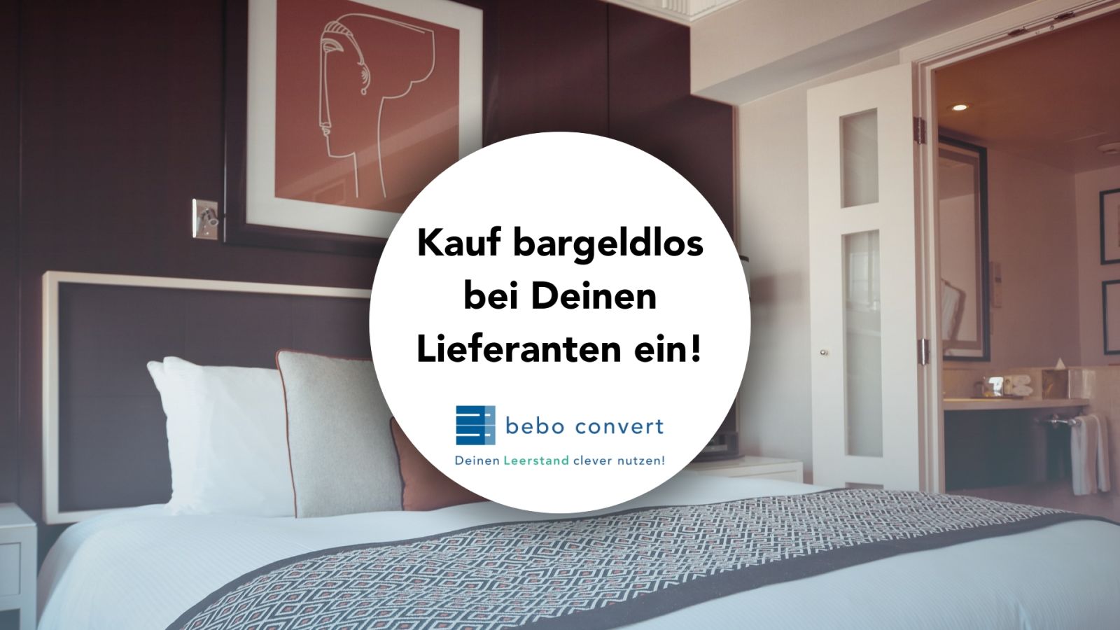 hotelzimmer mit werbung von bebo convert